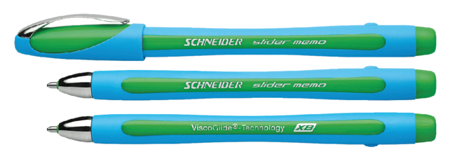 Balpen Schneider Slider Memo extra breed groen