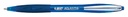 Balpen Bic Atlantis soft metalen clip clic medium blauw