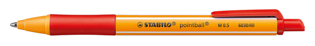 Balpen STABILO pointball 6030/40 medium rood