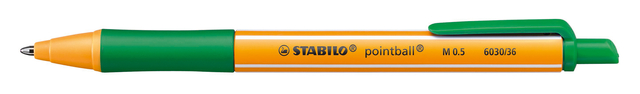 Balpen STABILO pointball 6030/36 medium groen