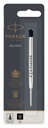 Recharge stylo bille Parker Quink Large noir blister 1 pièce