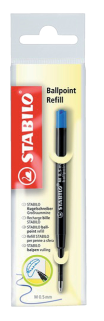 Recharge stylo bille Standard STABILO Medium bleu