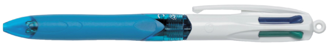 Stylo bille BIC 4 Couleurs Grip Medium bleu clair