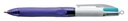 Balpen Bic 4kleuren grip fashion medium paars