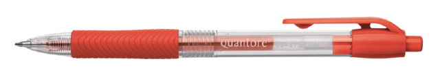 Gelschrijver Quantore grip drukknop 0.7mm rood