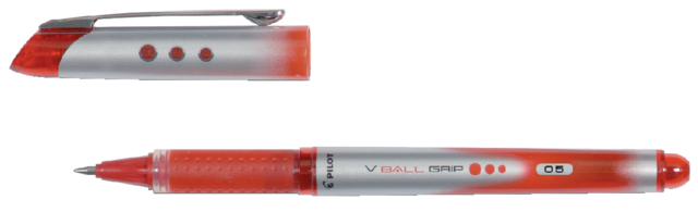 Rollerpen PILOT V-Ball Grip fijn rood