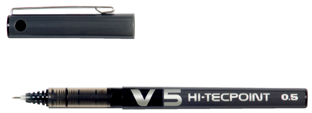 Rollerpen PILOT Hi-Tecpoint V5 fijn zwart