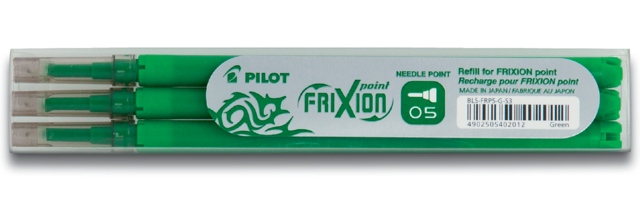 Rollerpenvulling PILOT friXion fijn groen set à 3 stuks