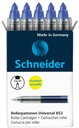 Rollerpenvulling Schneider 852 medium blauw 5 stuks