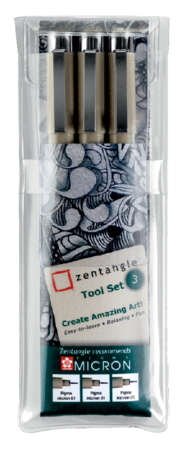 Fineliner Sakura Zentangle tool set 3delig