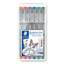 Fineliner Staedtler Pigment 308 0.3mm set à 6st assorti