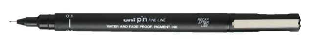 Fineliner Uni-ball Pin 0.1mm zwart