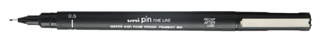 Fineliner Uni-ball Pin 0.5mm zwart