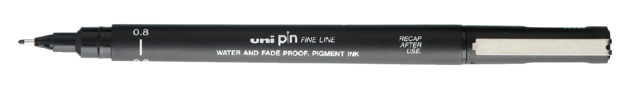 Fineliner Uni-ball Pin 0.8mm zwart