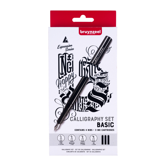 Stylo-Calligraphe Bruynzeel set Basic 9341P08