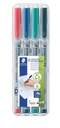 Feutre Staedtler Lumocolor 316 non permanent F 4 pièces assorti