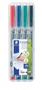 Viltstift Staedtler Lumocolor 315 non permanent M assorti 4 stuks