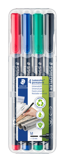 Feutre Staedtler Lumocolor 317 permanent Medium 3 pièces + 1 gratuit