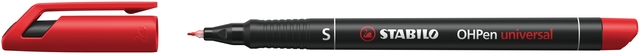 Viltstift STABILO OHpen 841/40 permanent rond superfijn rood
