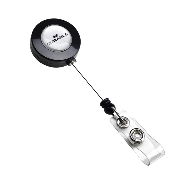 Enrouleur Durable 8152 avec bouton-pression 800mm anthracite