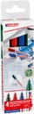 Feutre CD edding 8400 ogive 0,5-1mm assorti 4 pièces