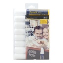 Feutre-craie Securit SMA-720 carré 7-15mm blanc étui 8 pièces