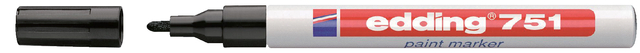 Marqueur peinture edding 751 à base d'huile 1-2mm noir