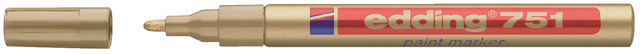 Paintmarker edding 751 op oliebasis 1-2mm goud