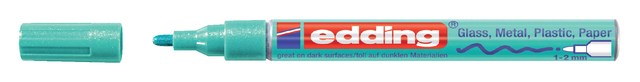 Paintmarker edding 751 op oliebasis 1-2mm metallic groen