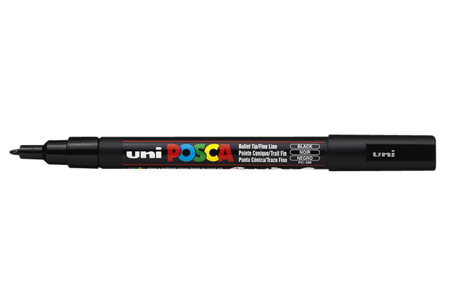 Marqueur peinture Posca PC3M Fin noir