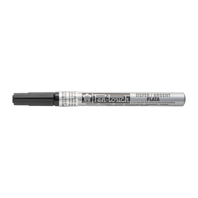 Feutre Sakura Pen Touch Extra Fin 1-2mm argent