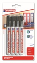 Marqueur edding 3000 ogive 1,5-3mm noir blister 4pcs