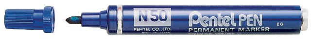 Viltstift Pentel N50 rond 1.5-3mm blauw