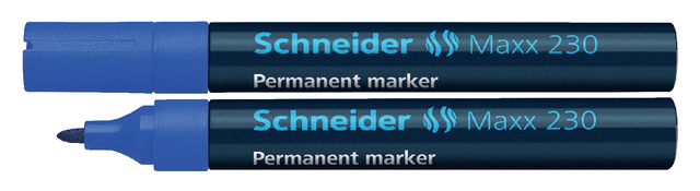 Permanent marker Schneider Maxx 230 rond 1-3mm blauw