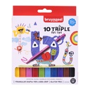 Viltstift Bruynzeel Kids Triple set à 10 kleuren