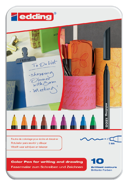 Fineliner edding 1200 Fin assorti boîte 10 pièces