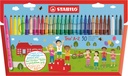 Feutre STABILO Trio A-X 378/30 assorti étui 30 pièces