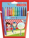 Feutre STABILO Power 280/12 assorti étui 12 pièces