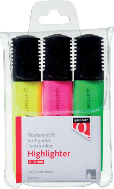 Surligneur Quantore assorti étui 3 couleurs