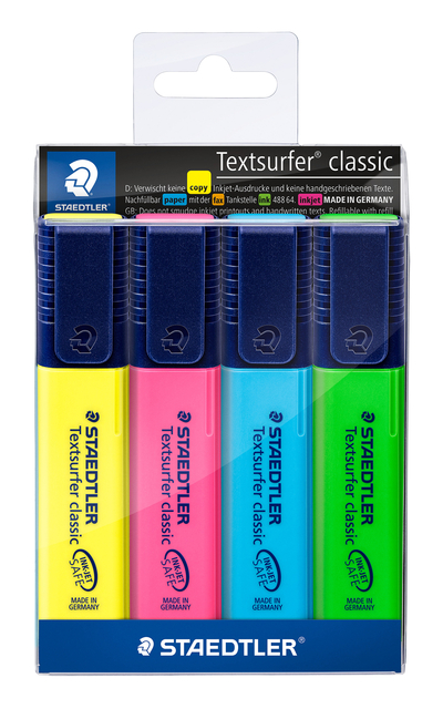 Surligneur Staedtler Textsurfer 364 assorti 4 pièces