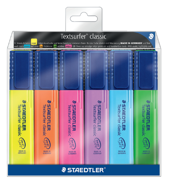 Surligneur Staedtler 364 Textsurfer assorti 6 pièces