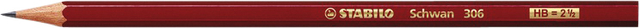 Potlood STABILO Schwan rood 306 HB