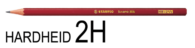Potlood STABILO Schwan grafiet 306 2H