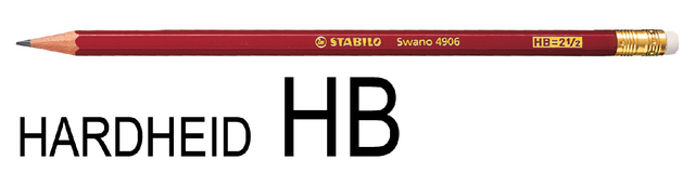 Crayon STABILO Swano graphite 4906 HB embout gomme