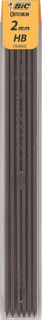 Mine portemine BIC Criterium 2mm HB tube 6 pièces