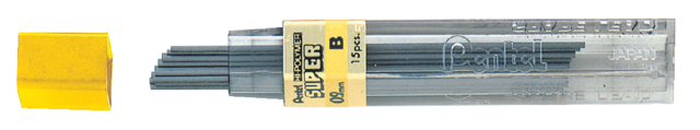 Potloodstift Pentel B 0.9mm zwart koker à 12 stuks