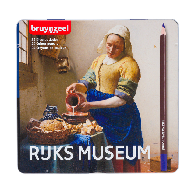 Kleurpotloden Bruynzeel Rijksmuseum Johannes Vermeer ass blik à 24st