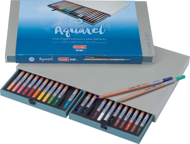 Aquarelpotlood Bruynzeel Design set á 24 stuks assorti