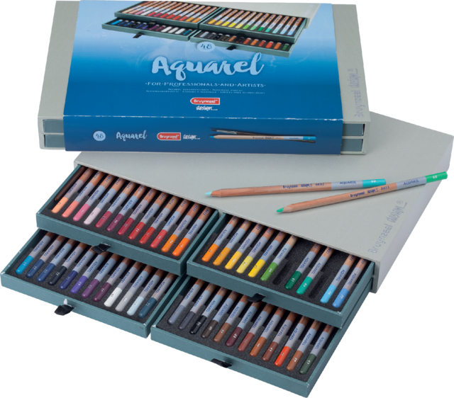 Aquarelpotlood Bruynzeel Design set á 48 stuks assorti