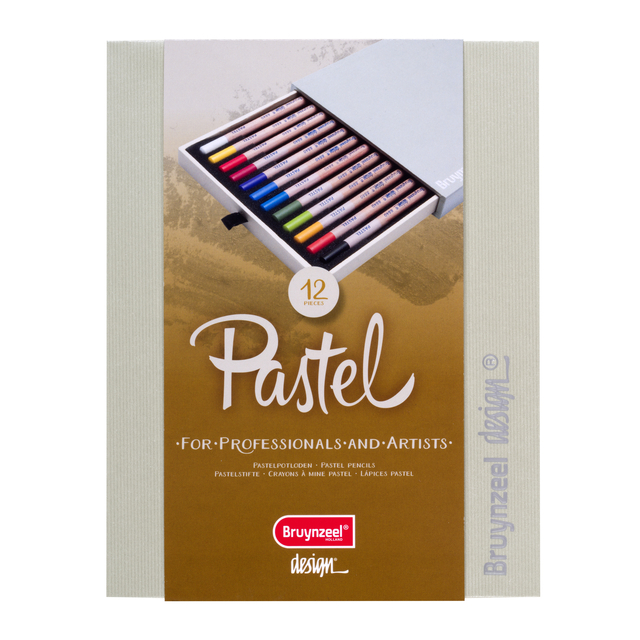 Pastelpotlood Bruynzeel Design met luxe bewaardoos assorti 12 stuks